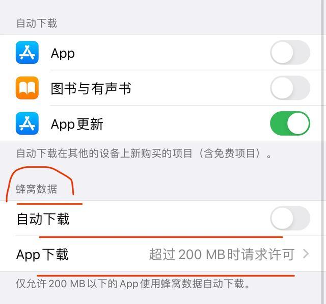 iPhone使用4G无法下载app 开启这个功能 超过200M也能快速下载