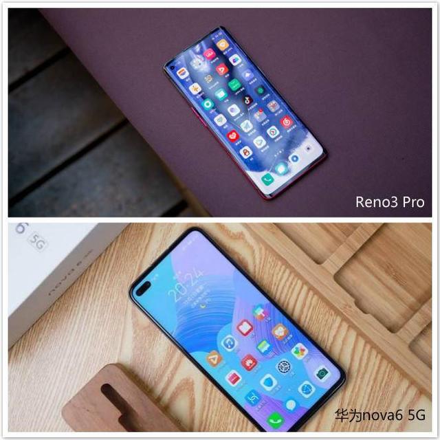 网友对比华为nova6 5G和OPPO Reno3 Pro，机身轻薄真的太重要