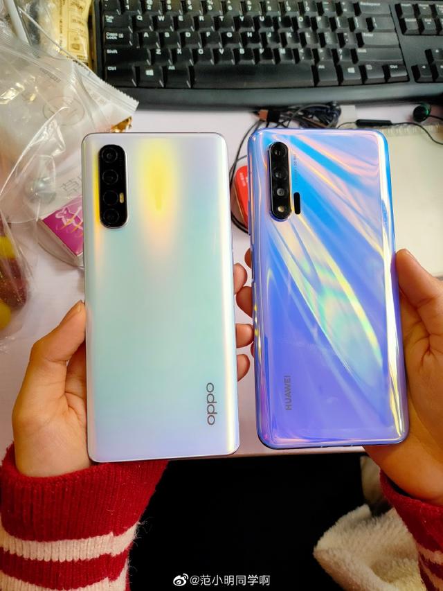 网友对比华为nova6 5G和OPPO Reno3 Pro，机身轻薄真的太重要