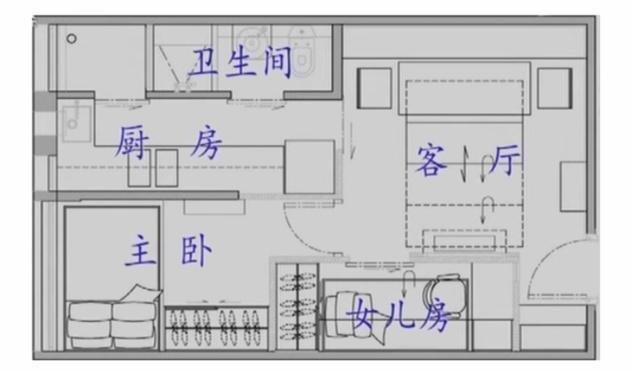 25平两室一厅的蜗居，浴室在厨房内，没想到浴室还能有浴缸