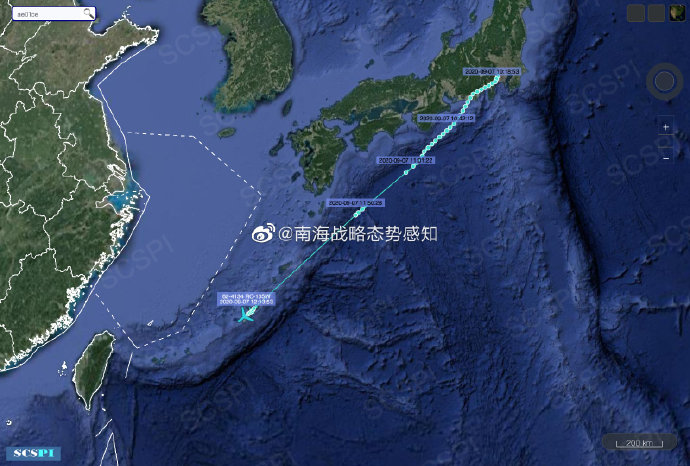 美陆军一架侦察机从冲绳嘉手纳基地起飞，前往广东方向侦察