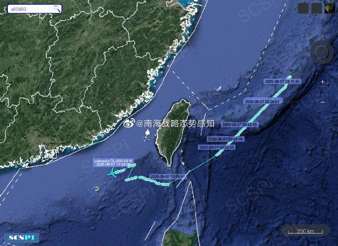 美陆军一架侦察机从冲绳嘉手纳基地起飞，前往广东方向侦察