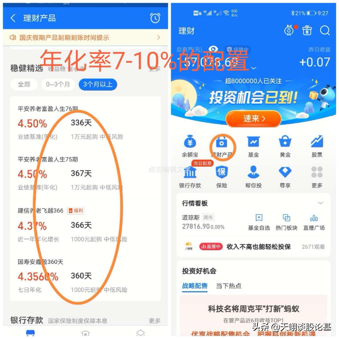 不懂理财知识如何做到年化率7-10%，平衡性配置怎么操作？