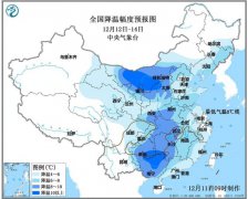 12月12日至14日，今冬首场寒潮天气将至