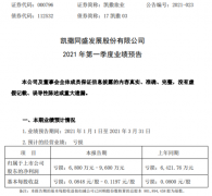  凯撒旅业2021年第一季度预计亏损6800万