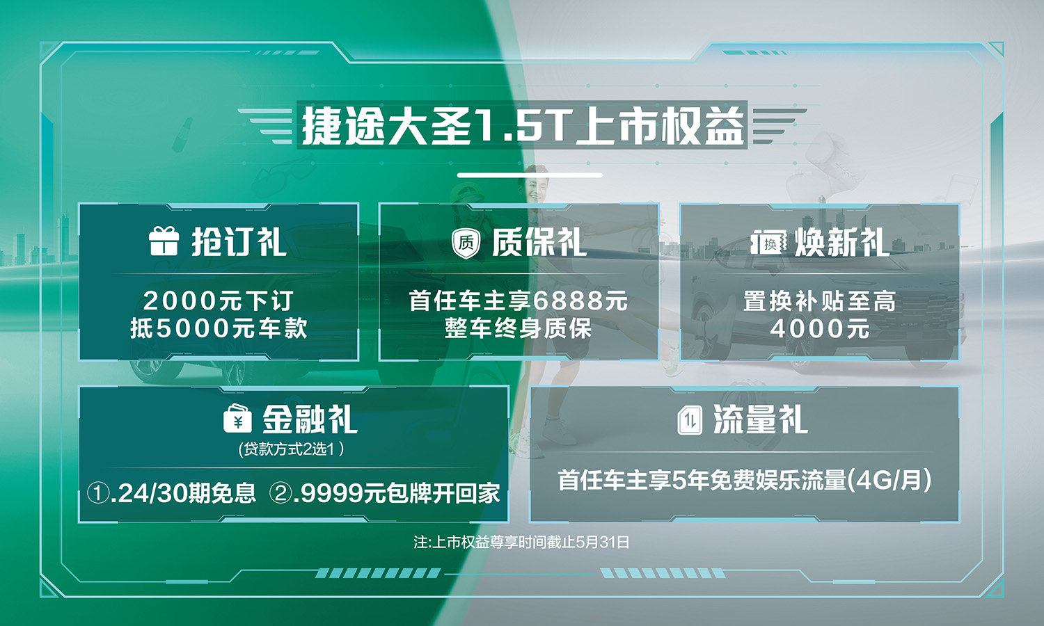 捷途大圣1.5T车型上市，售价9.39-10.29万元